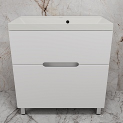 Style Line Тумба под раковину Матис 80 белая матовая – фотография-3